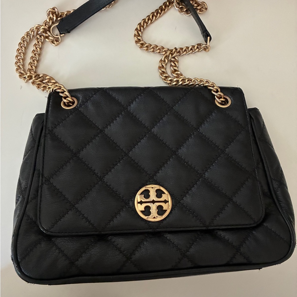 Tory Burch Large Black Quilted Chain Shoulder Bag - Picture 3 of 13